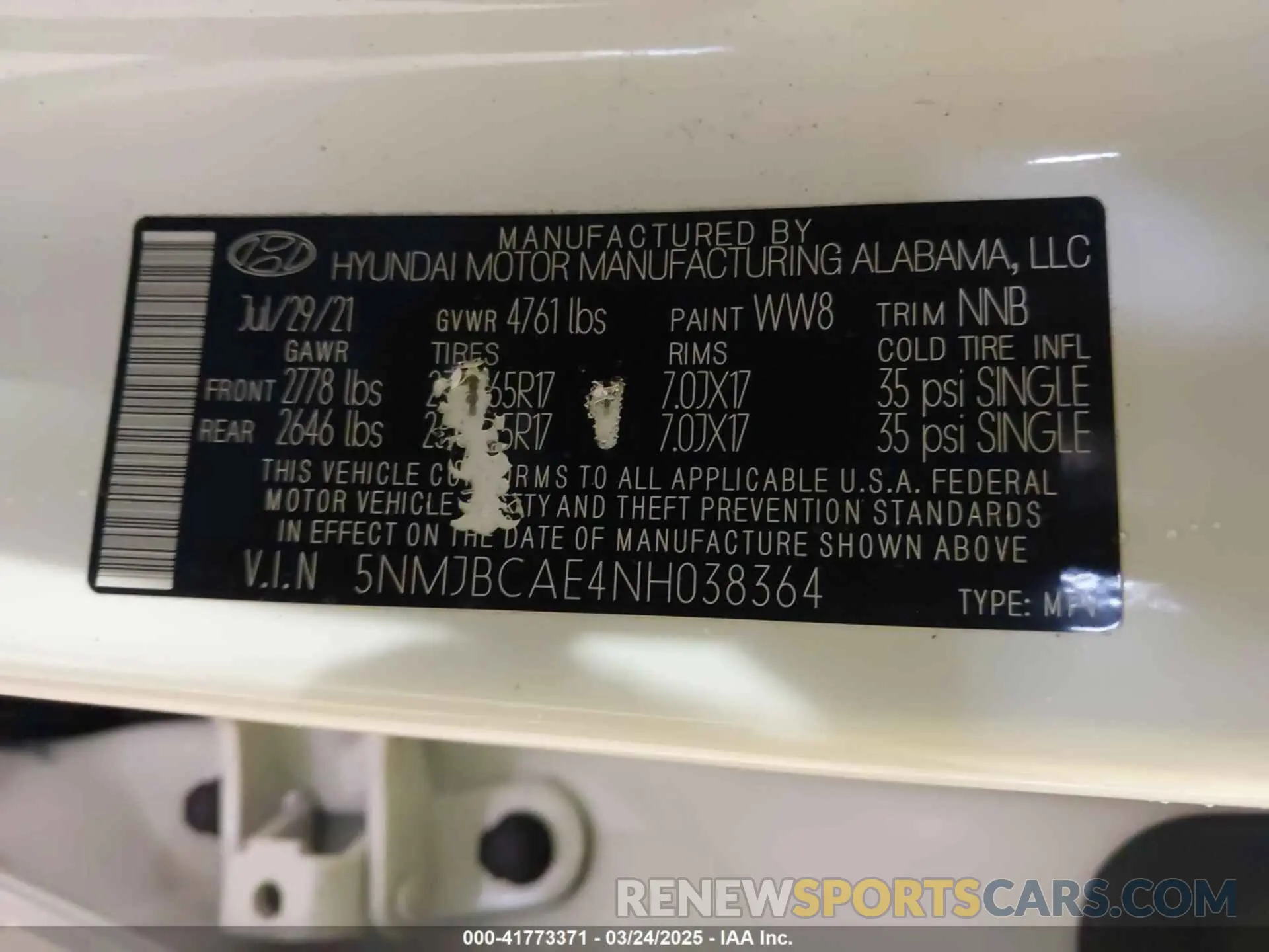 9 Photograph of a damaged car 5NMJBCAE4NH038364 HYUNDAI TUCSON 2022