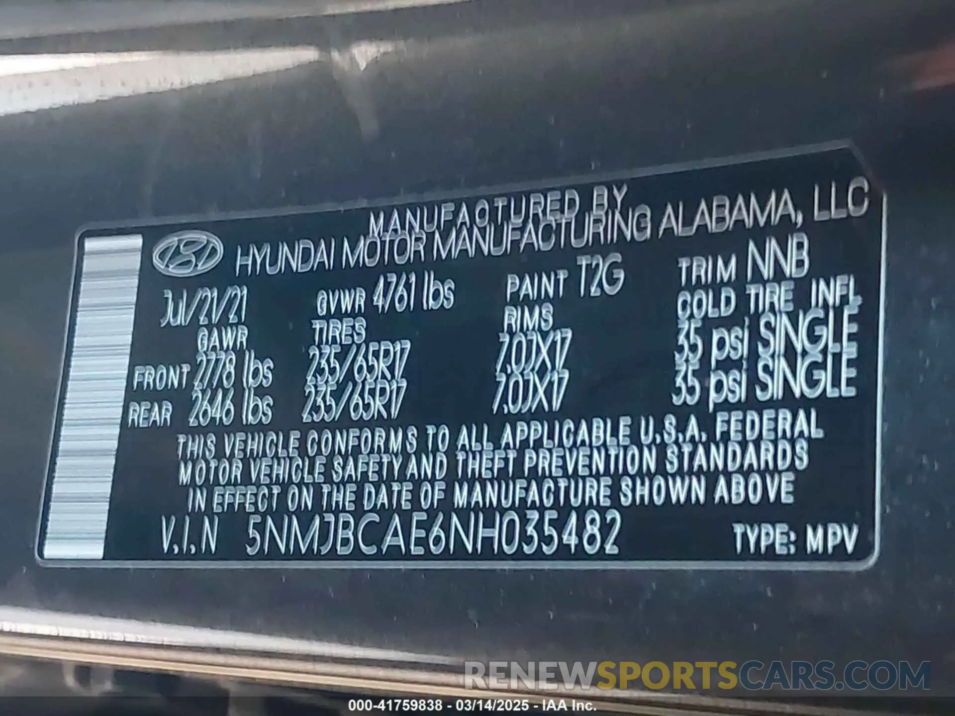 9 Photograph of a damaged car 5NMJBCAE6NH035482 HYUNDAI TUCSON 2022