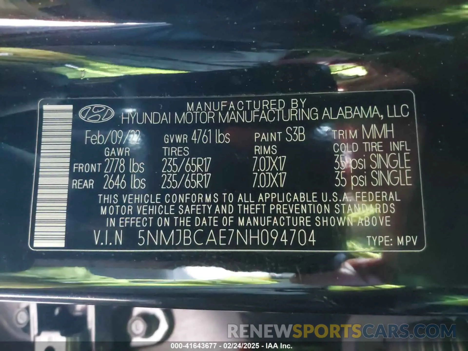 9 Photograph of a damaged car 5NMJBCAE7NH094704 HYUNDAI TUCSON 2022