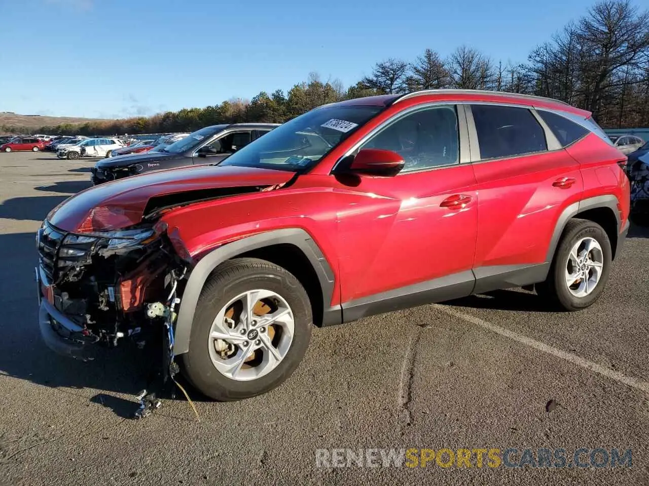 1 Photograph of a damaged car 5NMJBCAE9NH080903 HYUNDAI TUCSON 2022