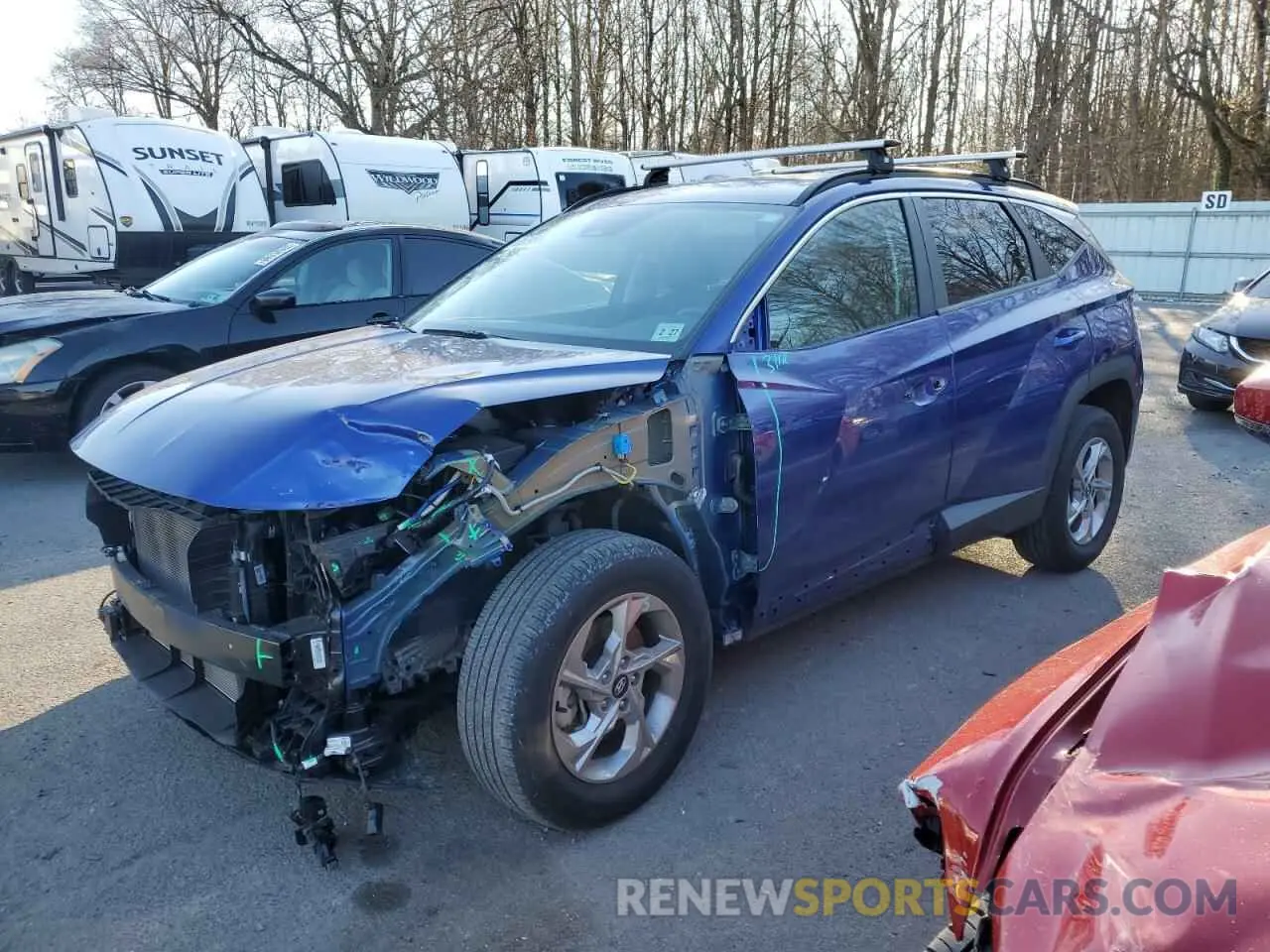 1 Photograph of a damaged car 5NMJBCAE9NH086216 HYUNDAI TUCSON 2022