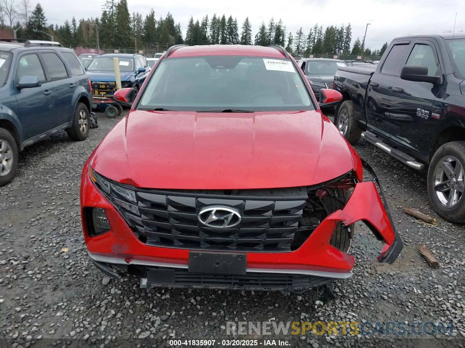 13 Photograph of a damaged car 5NMJBCAE9NH131106 HYUNDAI TUCSON 2022