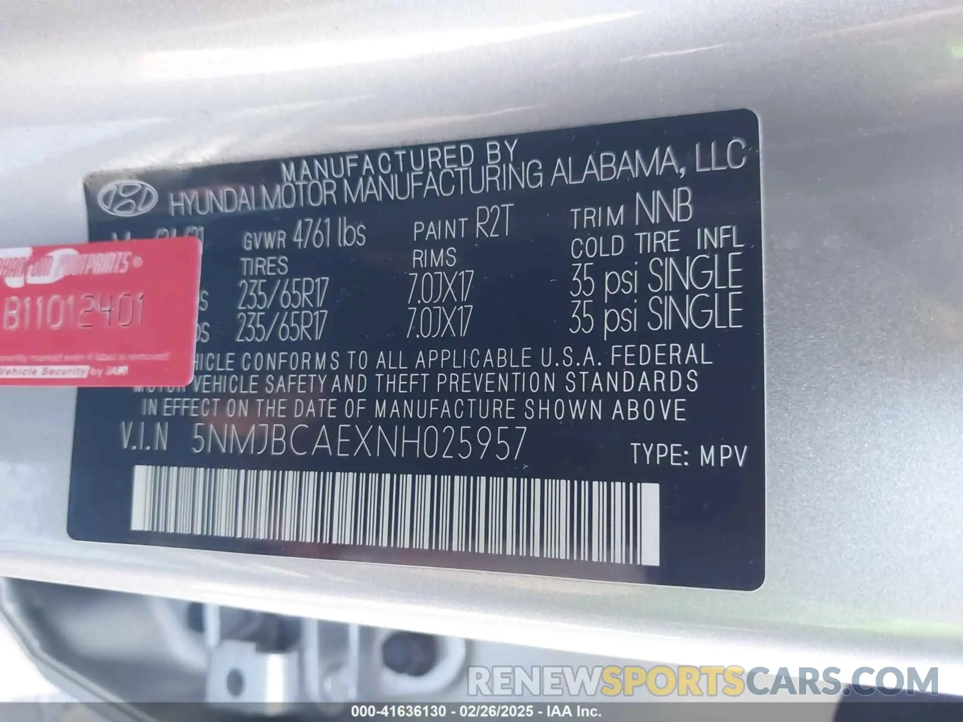 9 Photograph of a damaged car 5NMJBCAEXNH025957 HYUNDAI TUCSON 2022