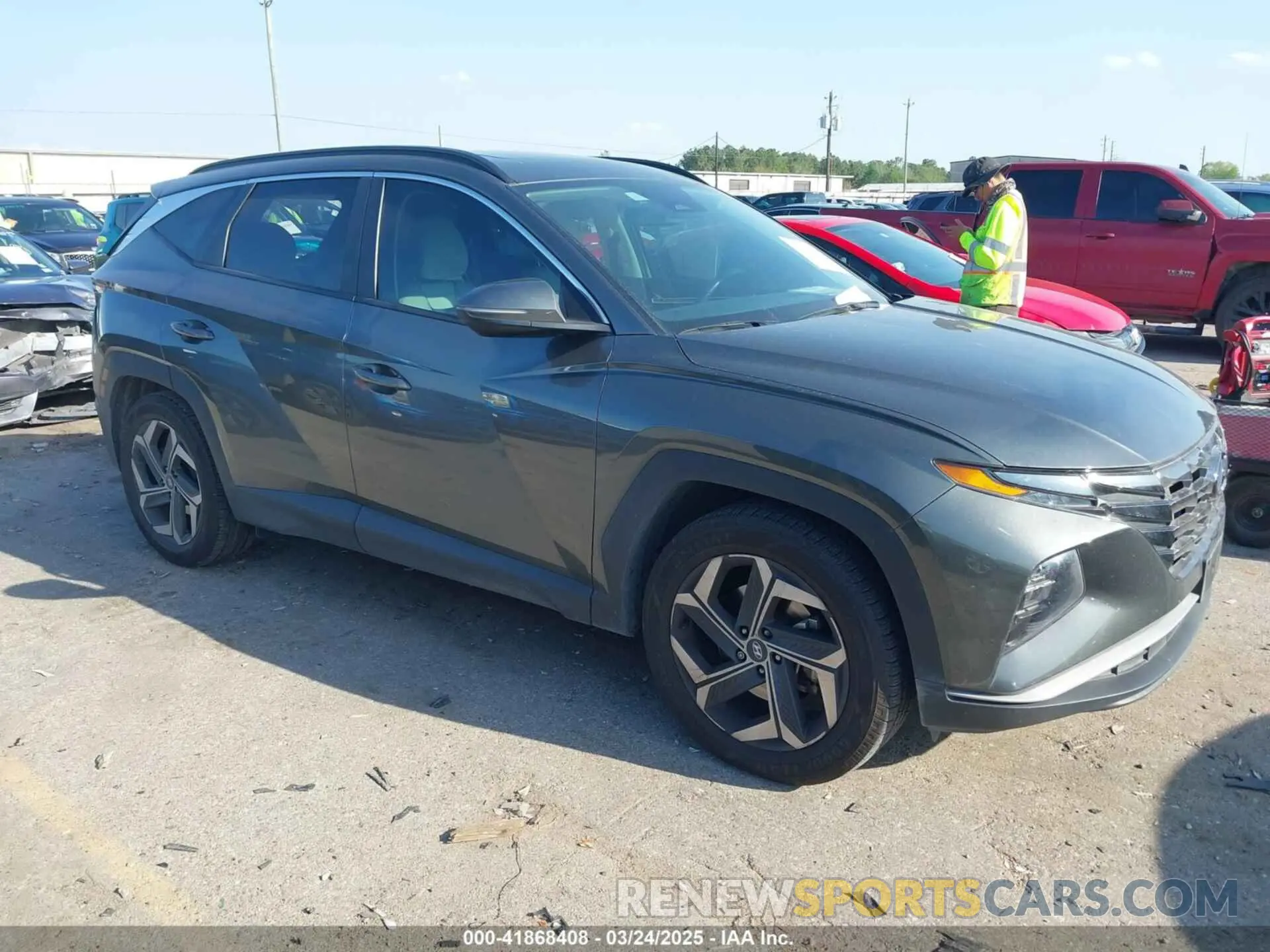 1 Photograph of a damaged car 5NMJC3AE1NH152514 HYUNDAI TUCSON 2022