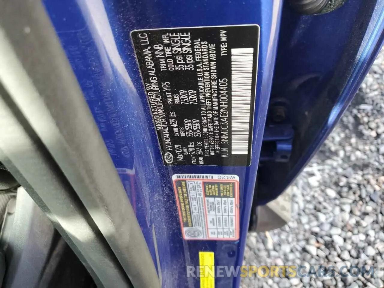14 Photograph of a damaged car 5NMJC3AE2NH004405 HYUNDAI TUCSON 2022