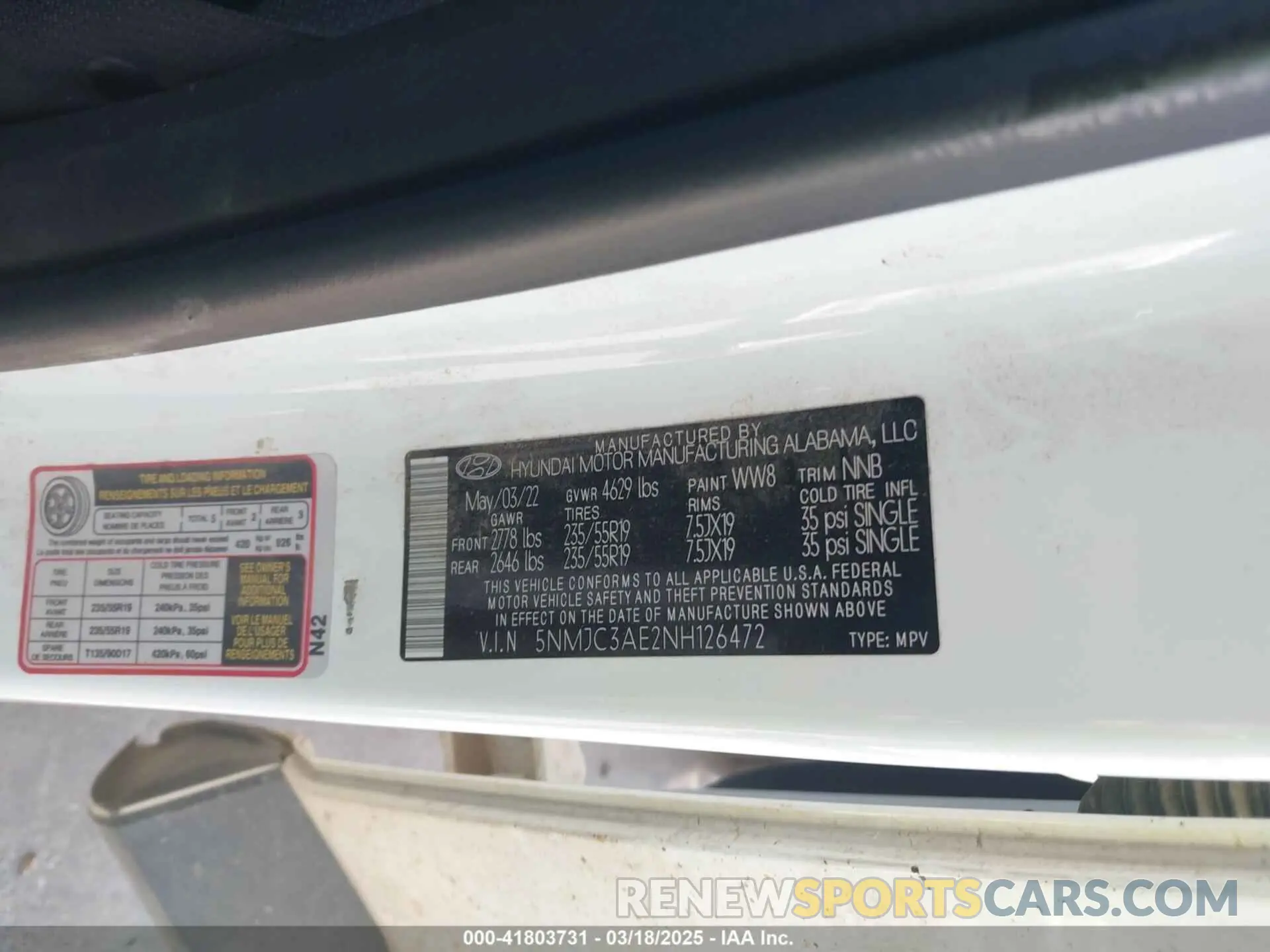 9 Photograph of a damaged car 5NMJC3AE2NH126472 HYUNDAI TUCSON 2022
