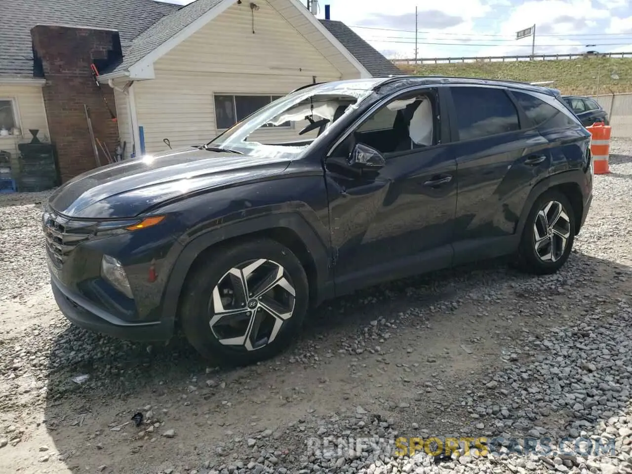 1 Photograph of a damaged car 5NMJC3AE5NH149471 HYUNDAI TUCSON 2022
