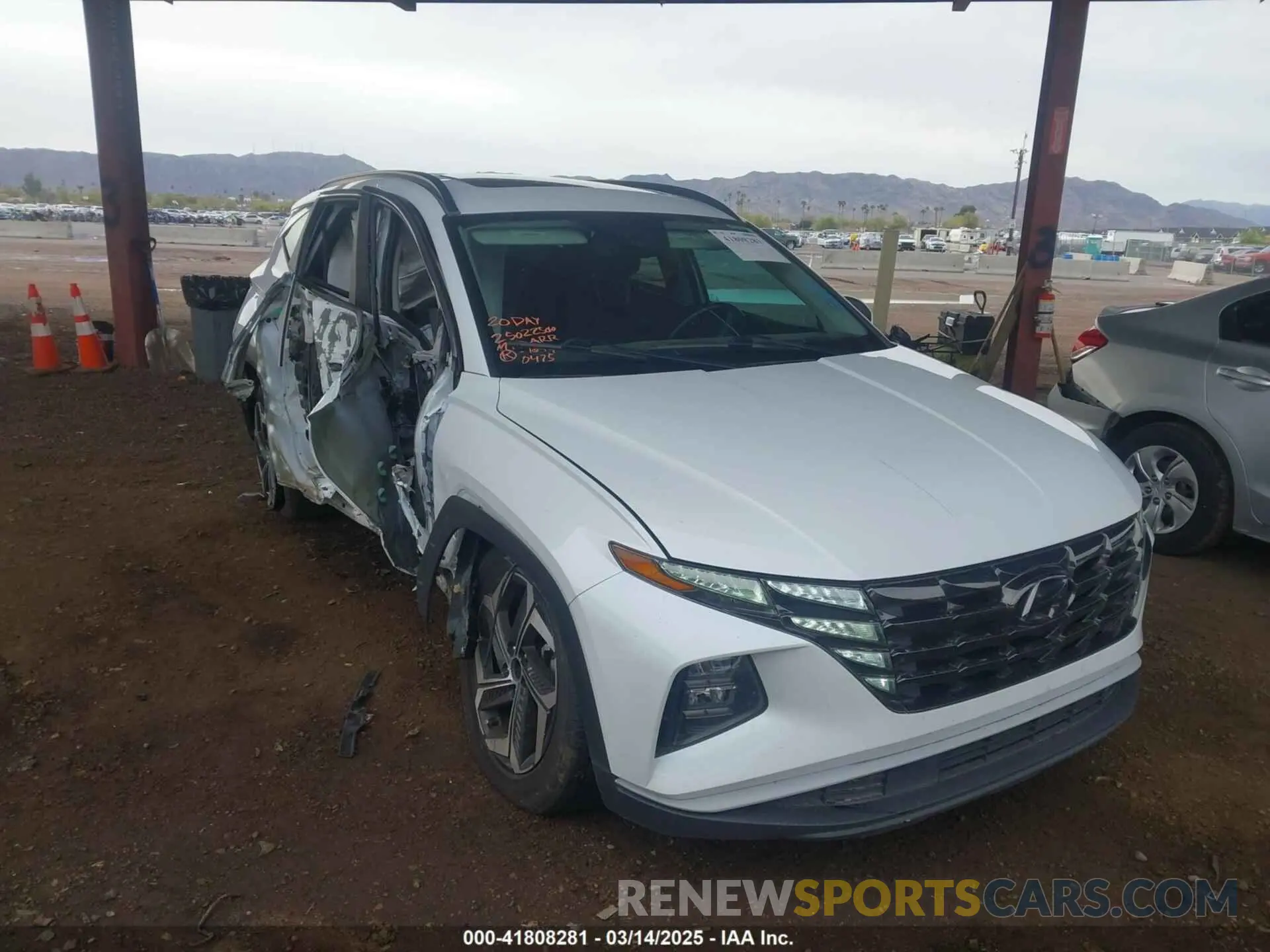 1 Photograph of a damaged car 5NMJC3AE6NH060475 HYUNDAI TUCSON 2022