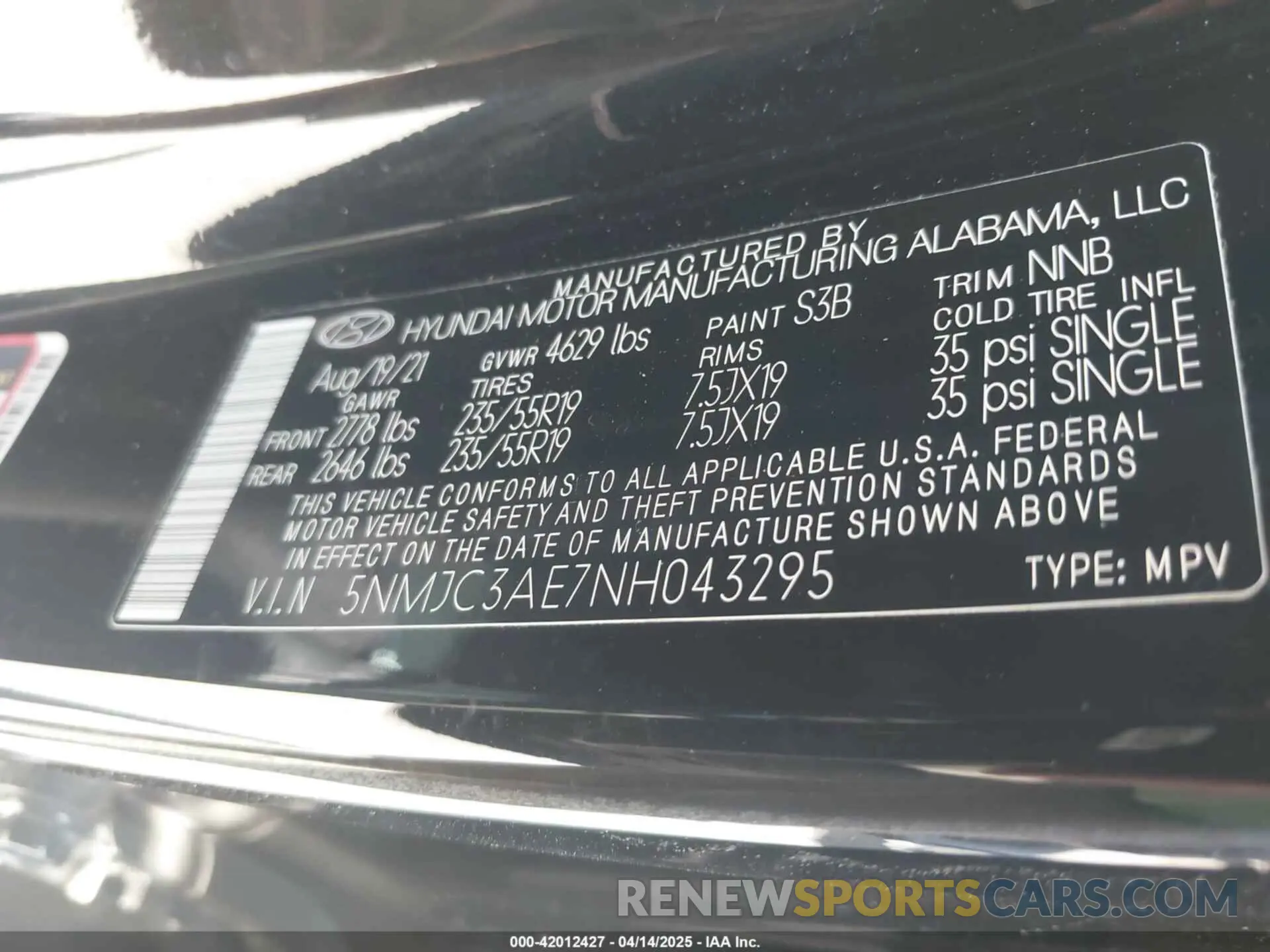 9 Photograph of a damaged car 5NMJC3AE7NH043295 HYUNDAI TUCSON 2022