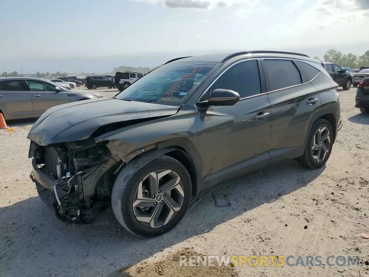 1 Photograph of a damaged car 5NMJC3AE7NH158043 HYUNDAI TUCSON 2022