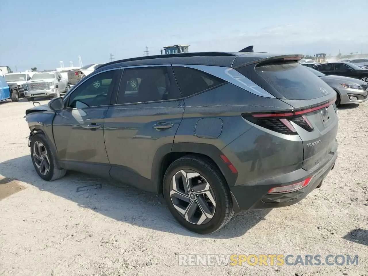 2 Photograph of a damaged car 5NMJC3AE7NH158043 HYUNDAI TUCSON 2022