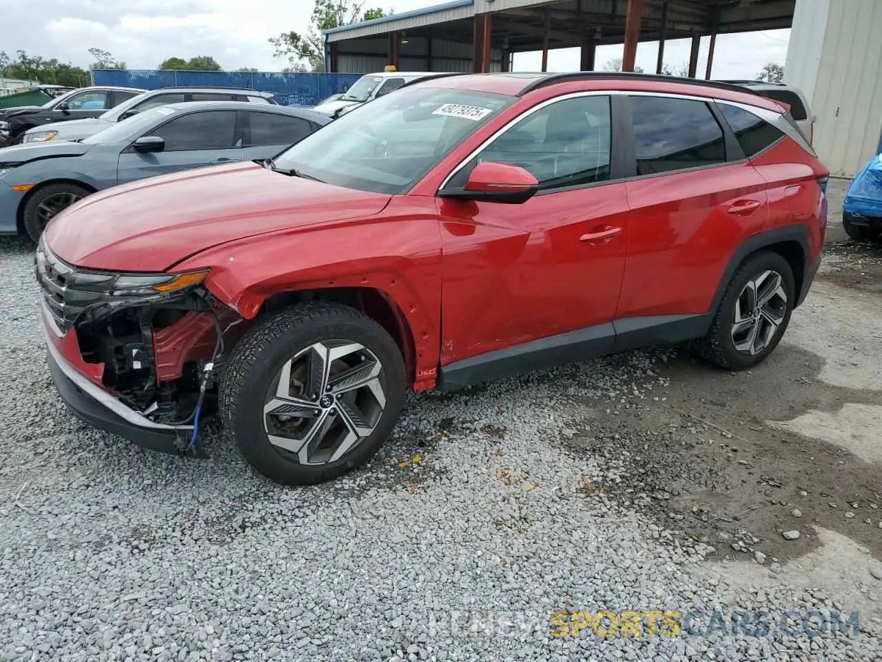 1 Photograph of a damaged car 5NMJC3AE8NH010757 HYUNDAI TUCSON 2022