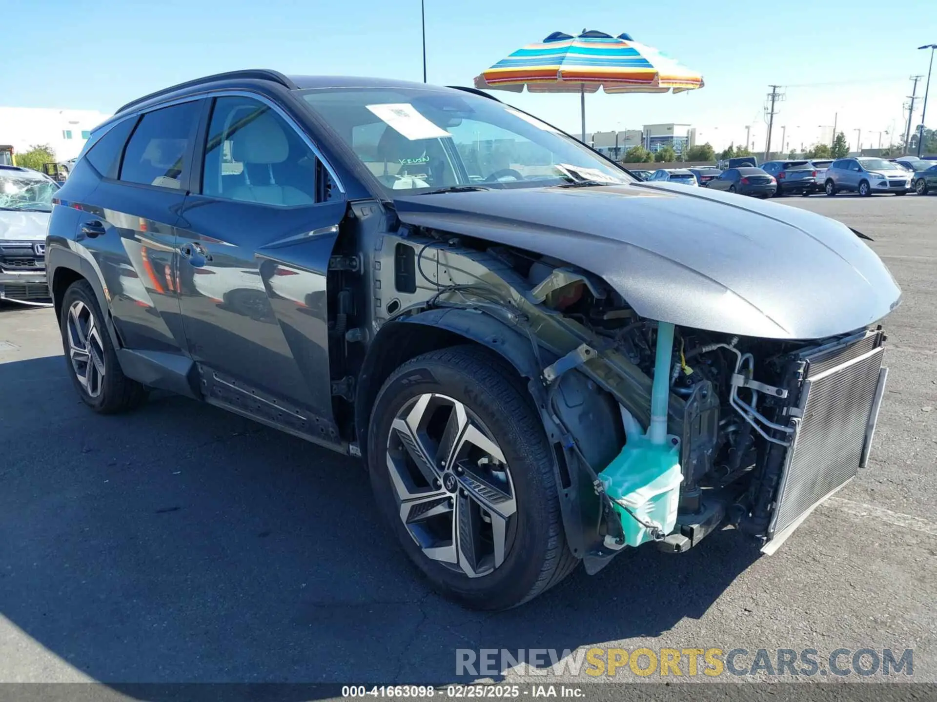 1 Photograph of a damaged car 5NMJC3AE9NH009570 HYUNDAI TUCSON 2022