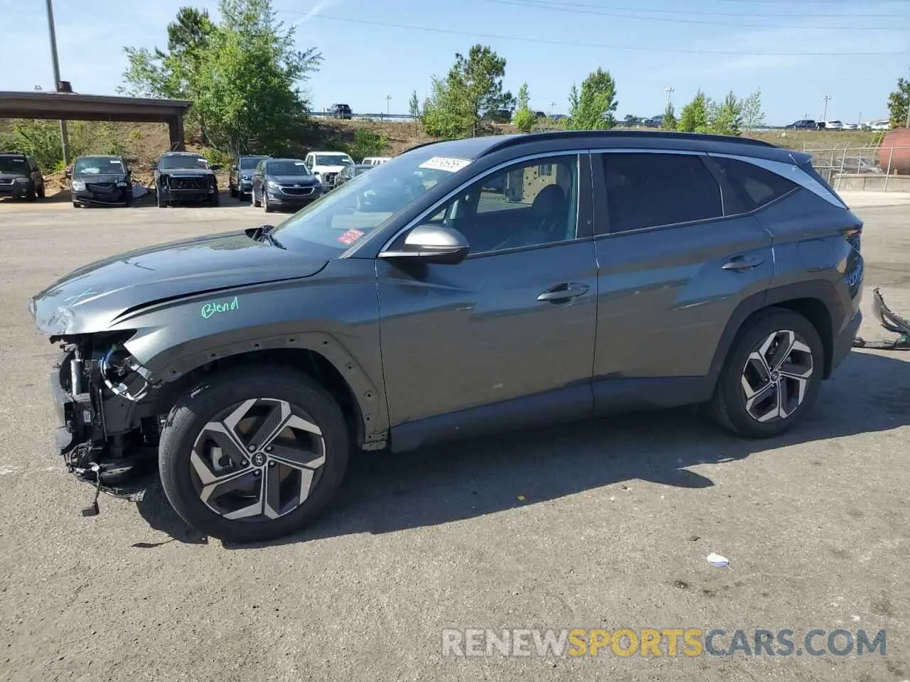 1 Photograph of a damaged car 5NMJC3AEXNH137056 HYUNDAI TUCSON 2022