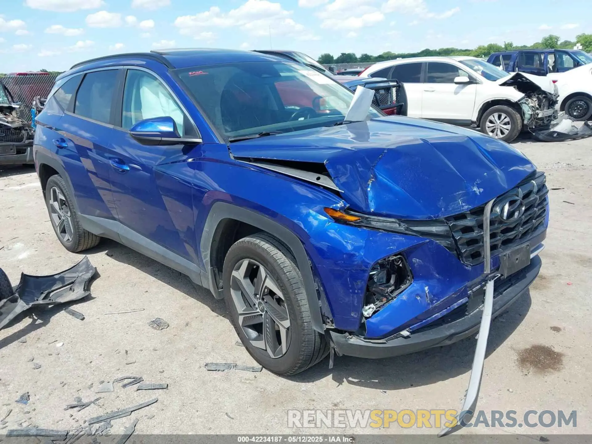 1 Photograph of a damaged car 5NMJCCAE1NH094565 HYUNDAI TUCSON 2022