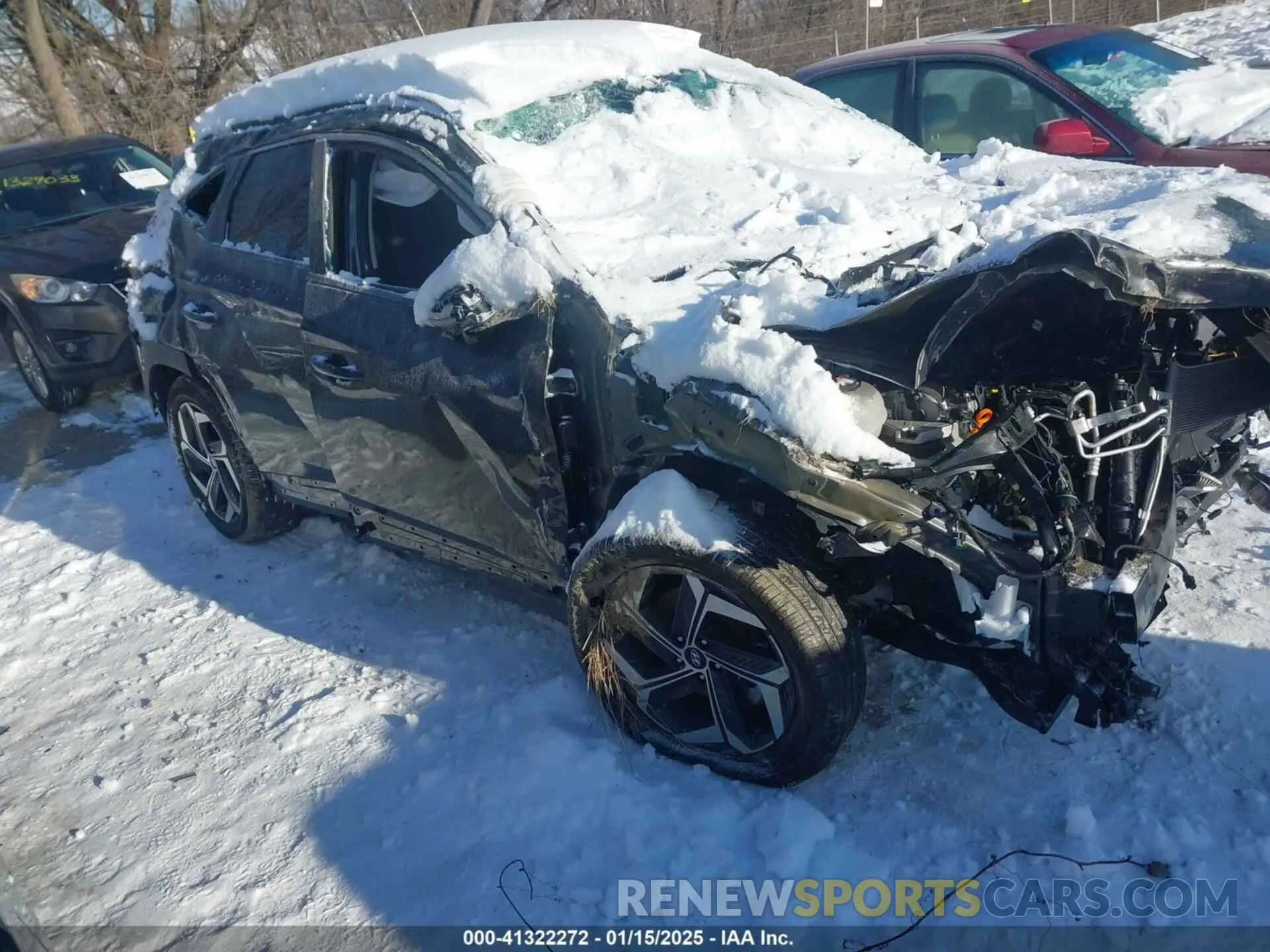 1 Photograph of a damaged car 5NMJCCAE2NH064412 HYUNDAI TUCSON 2022