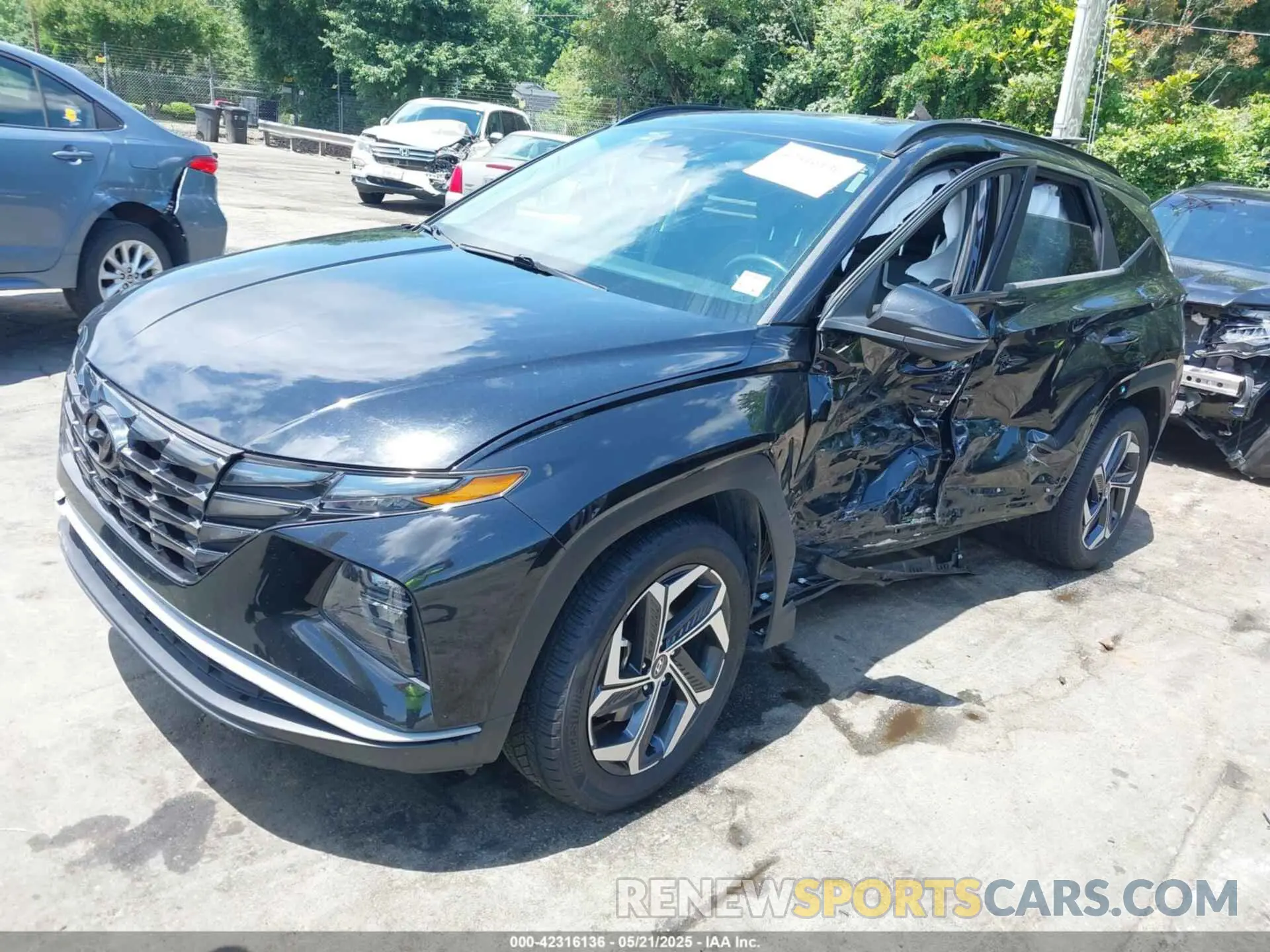 2 Photograph of a damaged car 5NMJCCAE5NH061293 HYUNDAI TUCSON 2022