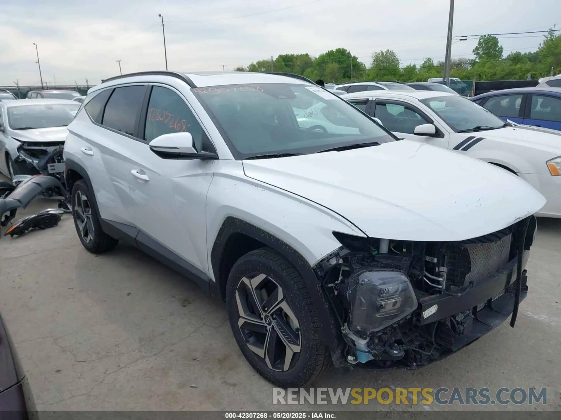 1 Photograph of a damaged car 5NMJCCAE7NH152033 HYUNDAI TUCSON 2022