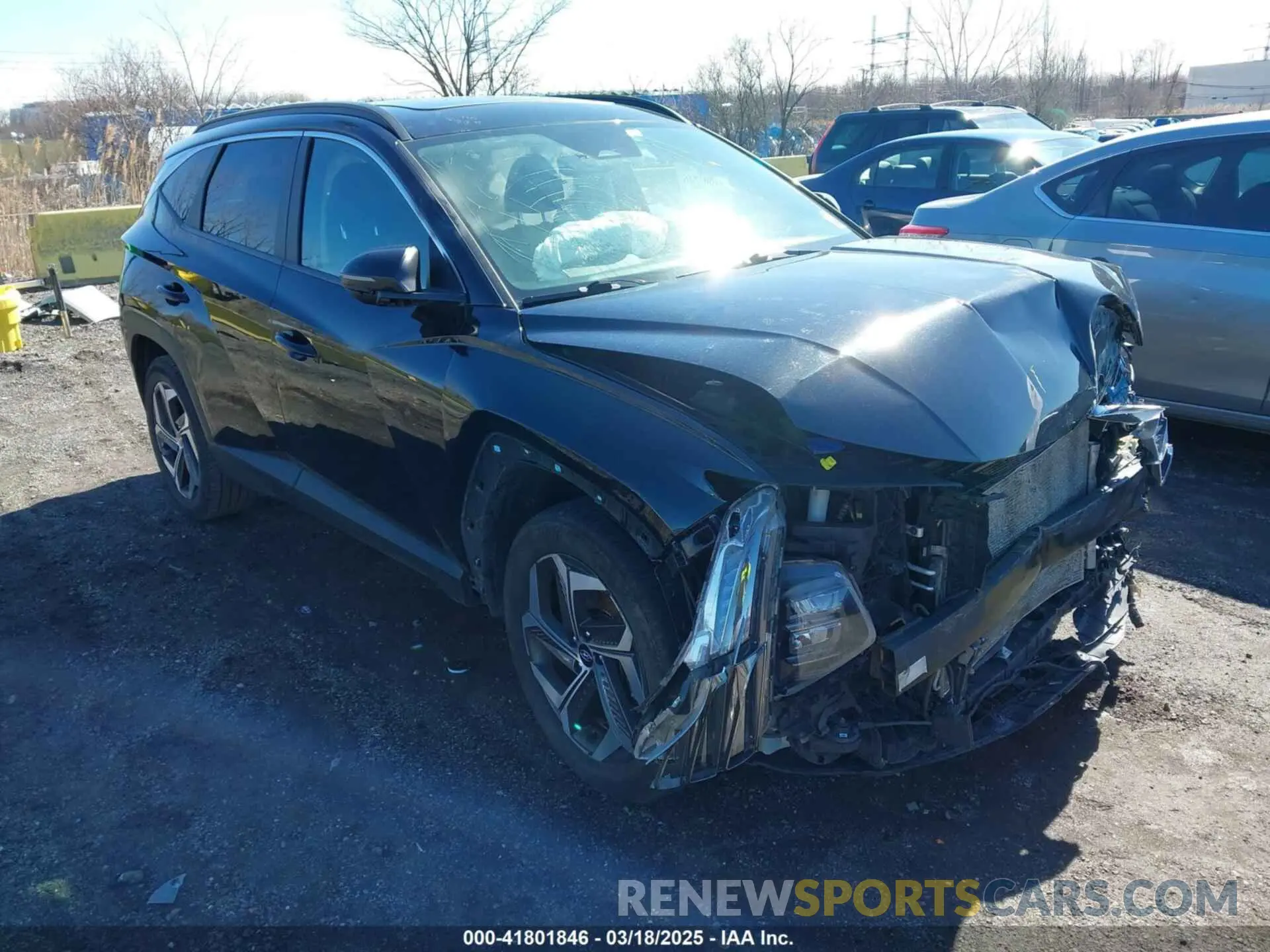 1 Photograph of a damaged car 5NMJCCAE8NH017885 HYUNDAI TUCSON 2022