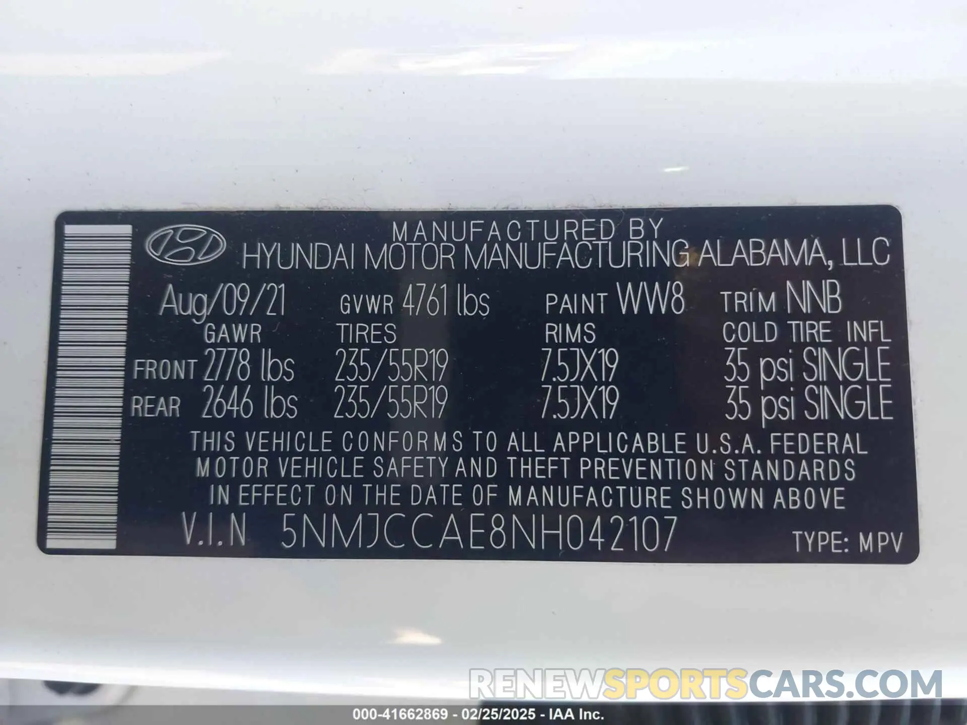 9 Photograph of a damaged car 5NMJCCAE8NH042107 HYUNDAI TUCSON 2022