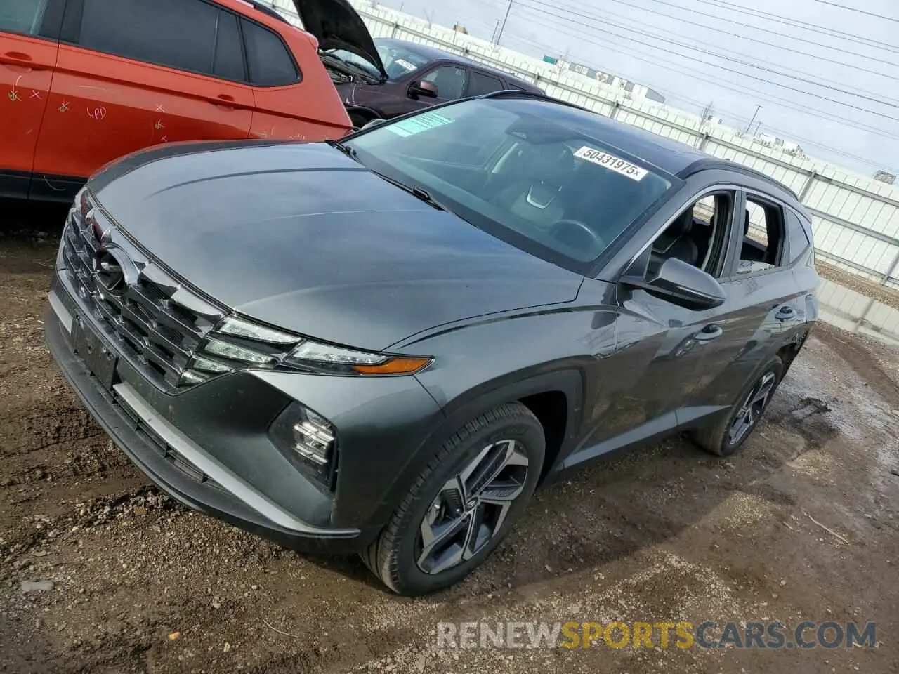 1 Photograph of a damaged car 5NMJCCAE8NH141249 HYUNDAI TUCSON 2022