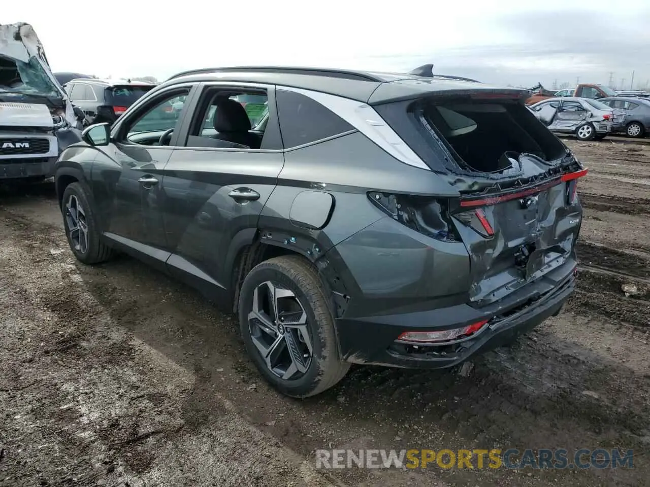 2 Photograph of a damaged car 5NMJCCAE8NH141249 HYUNDAI TUCSON 2022