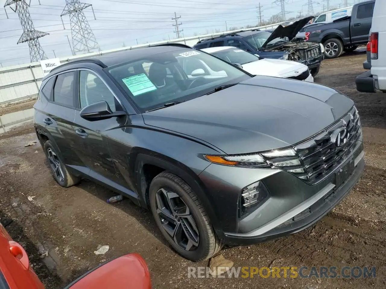 4 Photograph of a damaged car 5NMJCCAE8NH141249 HYUNDAI TUCSON 2022