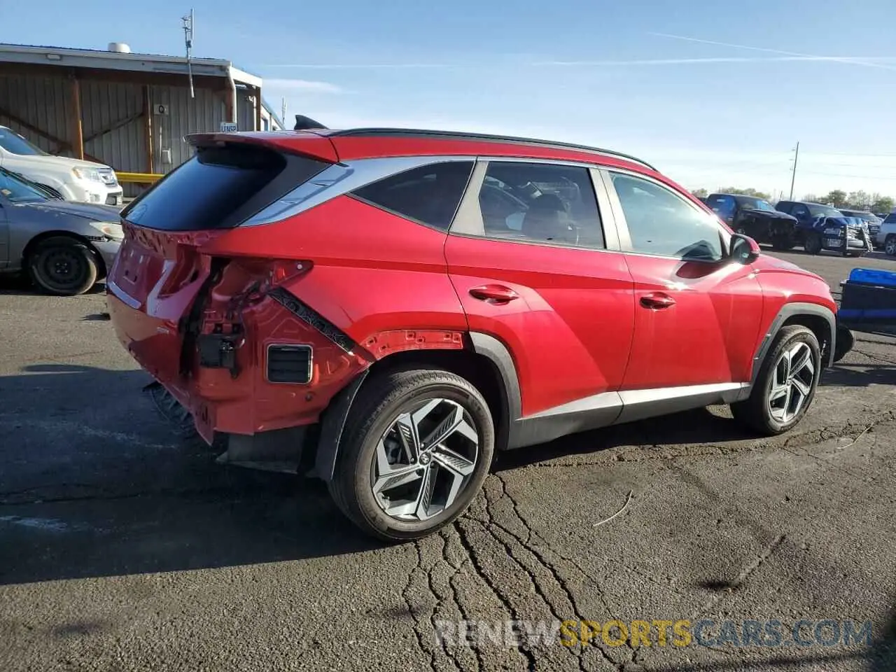 3 Photograph of a damaged car 5NMJCCAE9NH154690 HYUNDAI TUCSON 2022