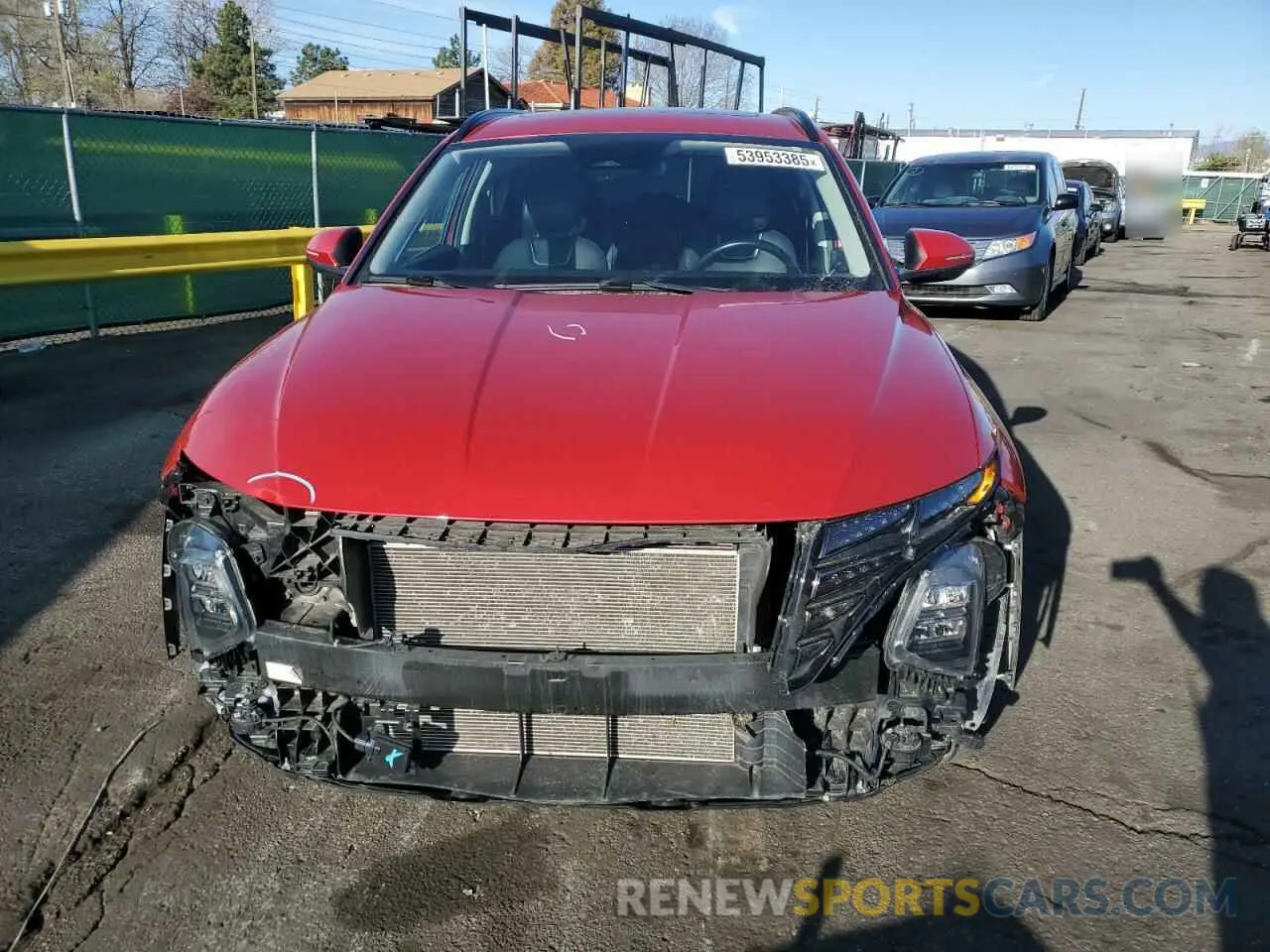 5 Photograph of a damaged car 5NMJCCAE9NH154690 HYUNDAI TUCSON 2022