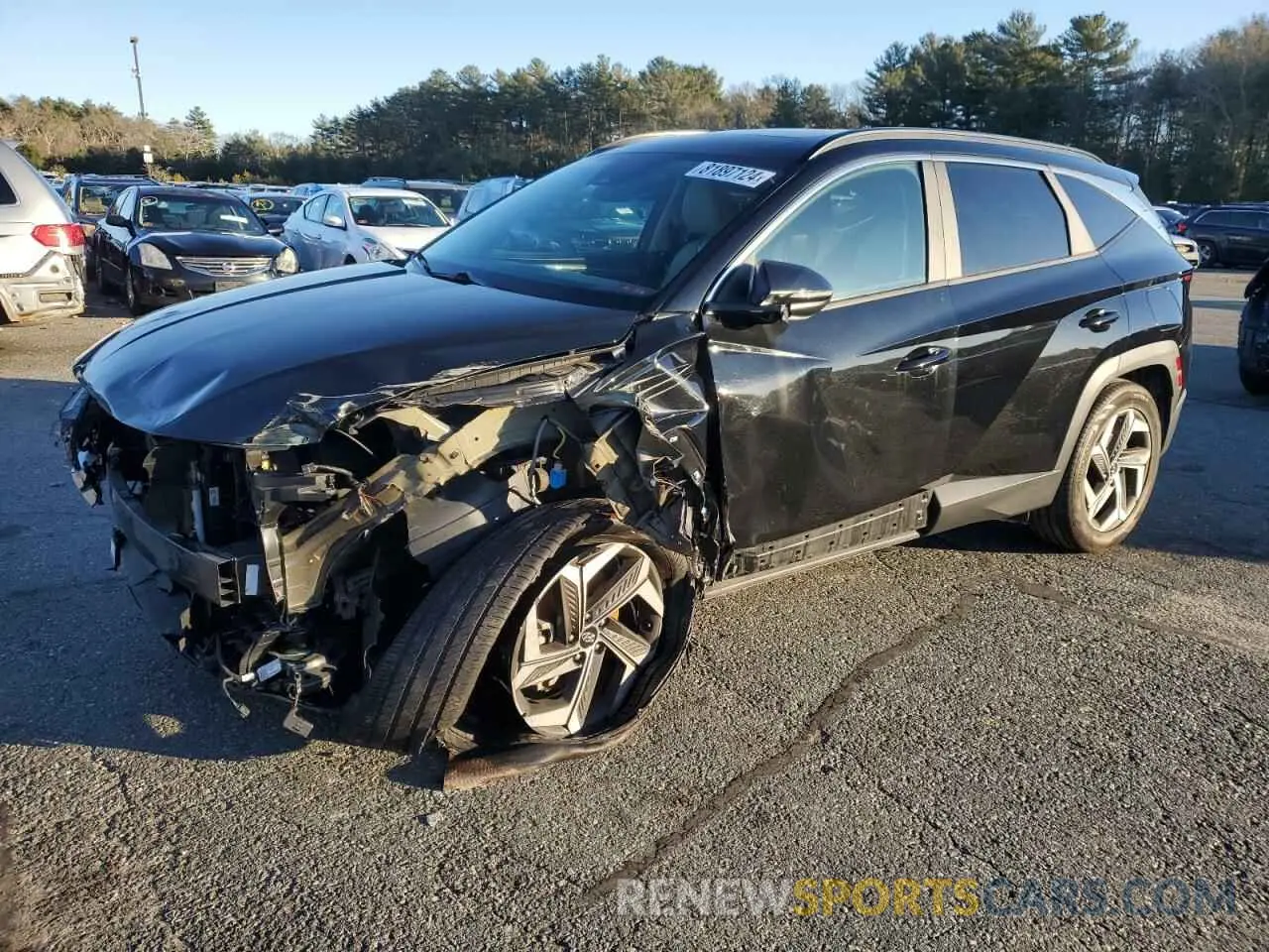 1 Photograph of a damaged car 5NMJCCAEXNH003583 HYUNDAI TUCSON 2022