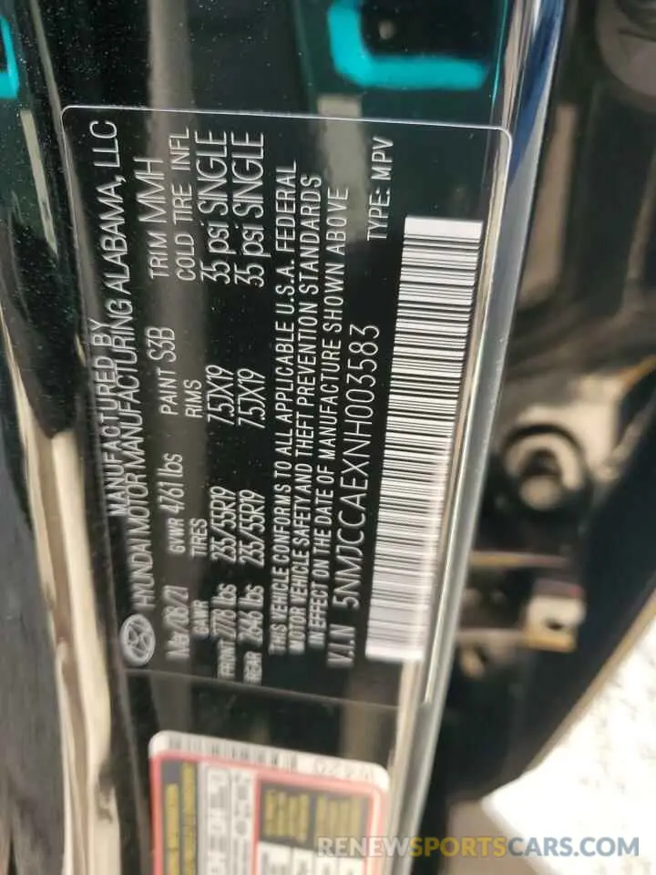 16 Photograph of a damaged car 5NMJCCAEXNH003583 HYUNDAI TUCSON 2022