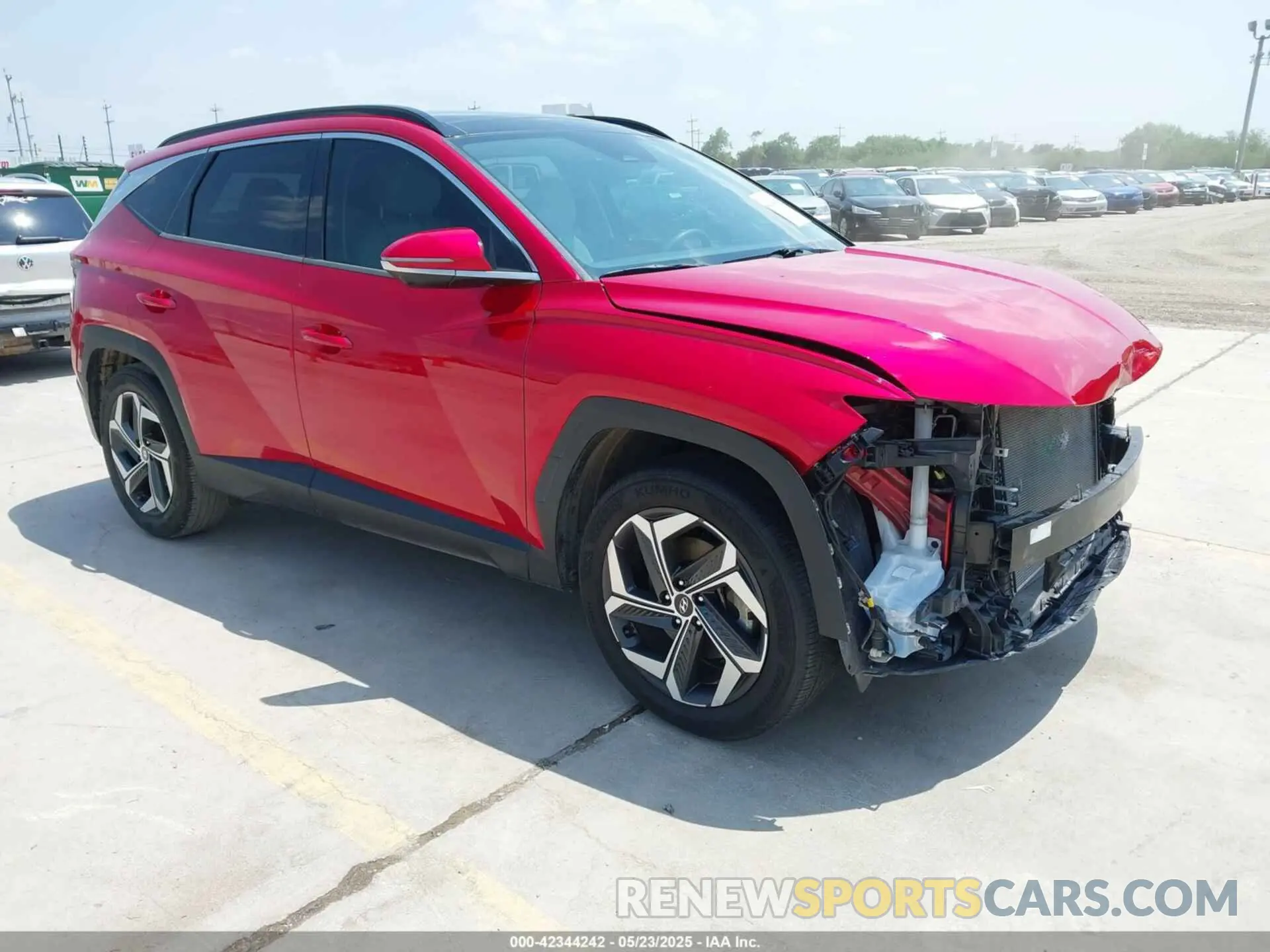 1 Photograph of a damaged car 5NMJE3AE0NH020290 HYUNDAI TUCSON 2022