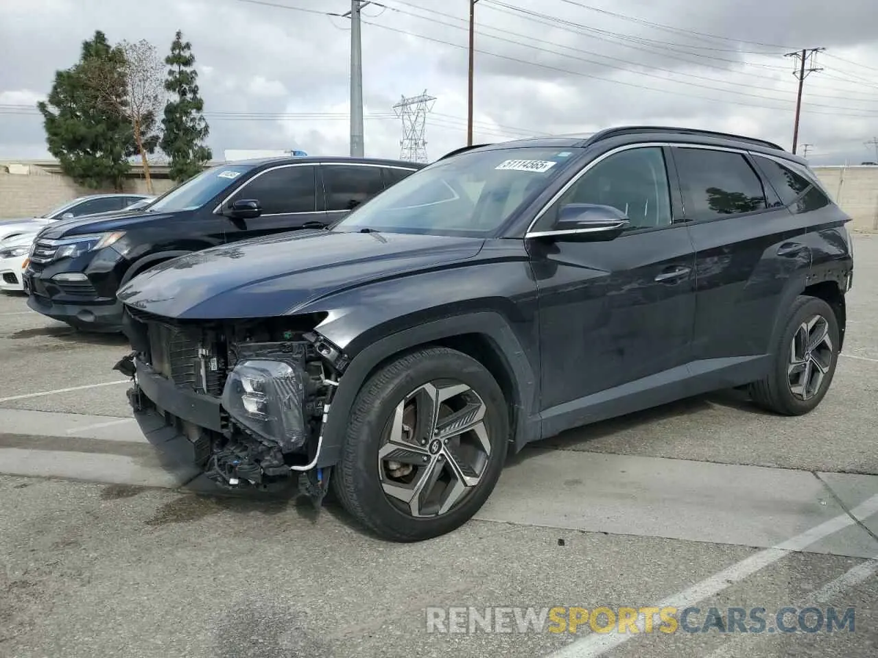 1 Photograph of a damaged car 5NMJE3AE0NH113231 HYUNDAI TUCSON 2022