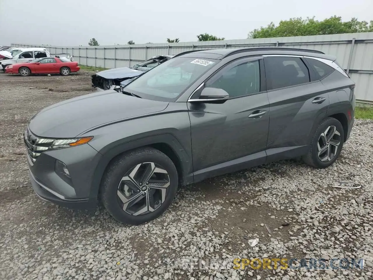 1 Photograph of a damaged car 5NMJE3AE1NH081583 HYUNDAI TUCSON 2022