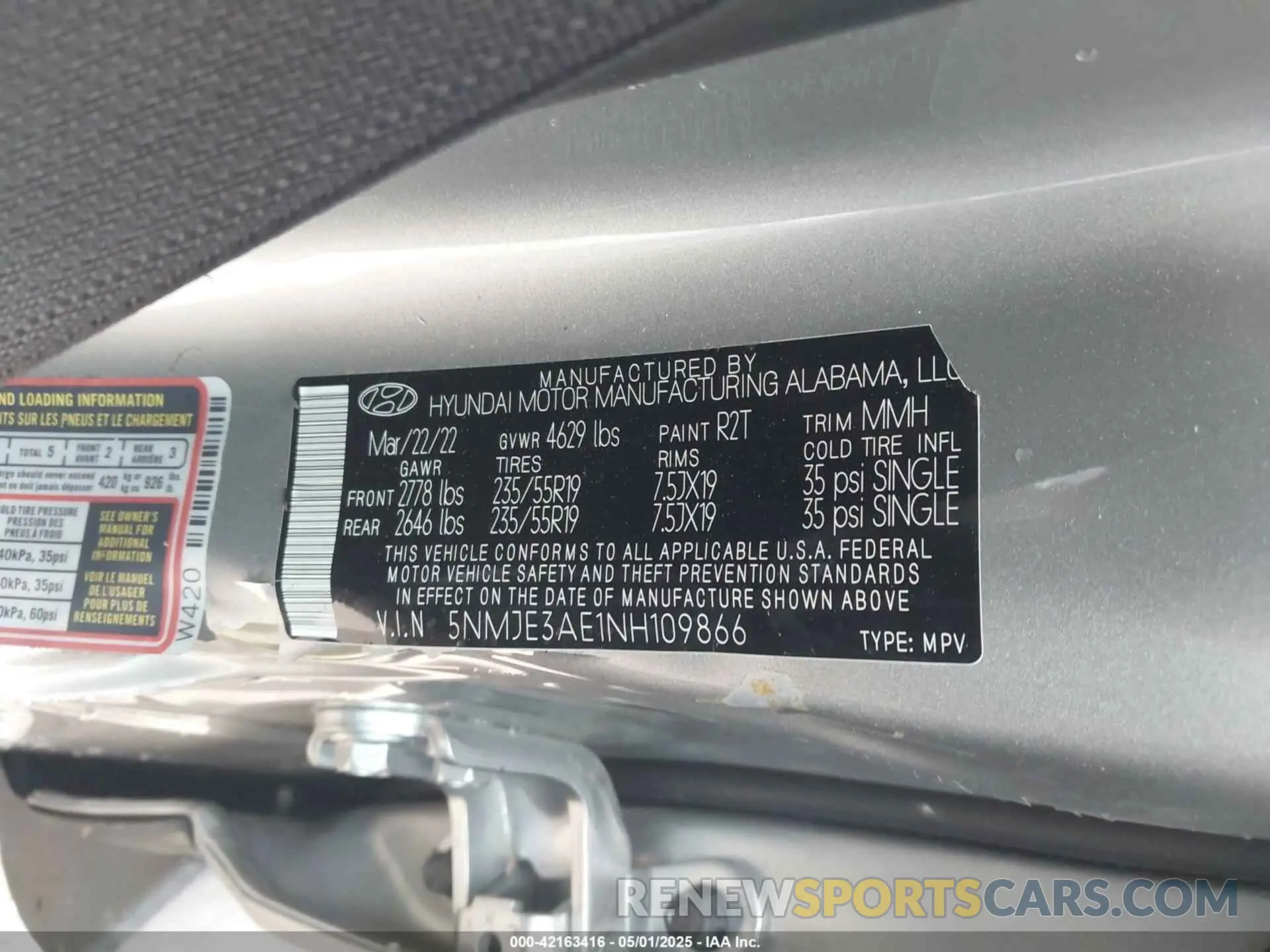 9 Photograph of a damaged car 5NMJE3AE1NH109866 HYUNDAI TUCSON 2022