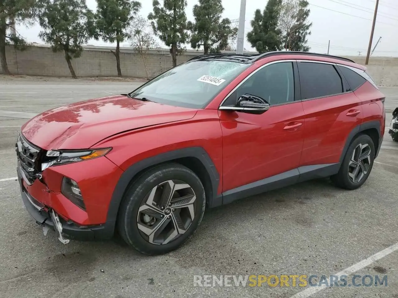 1 Photograph of a damaged car 5NMJE3AE2NH023241 HYUNDAI TUCSON 2022
