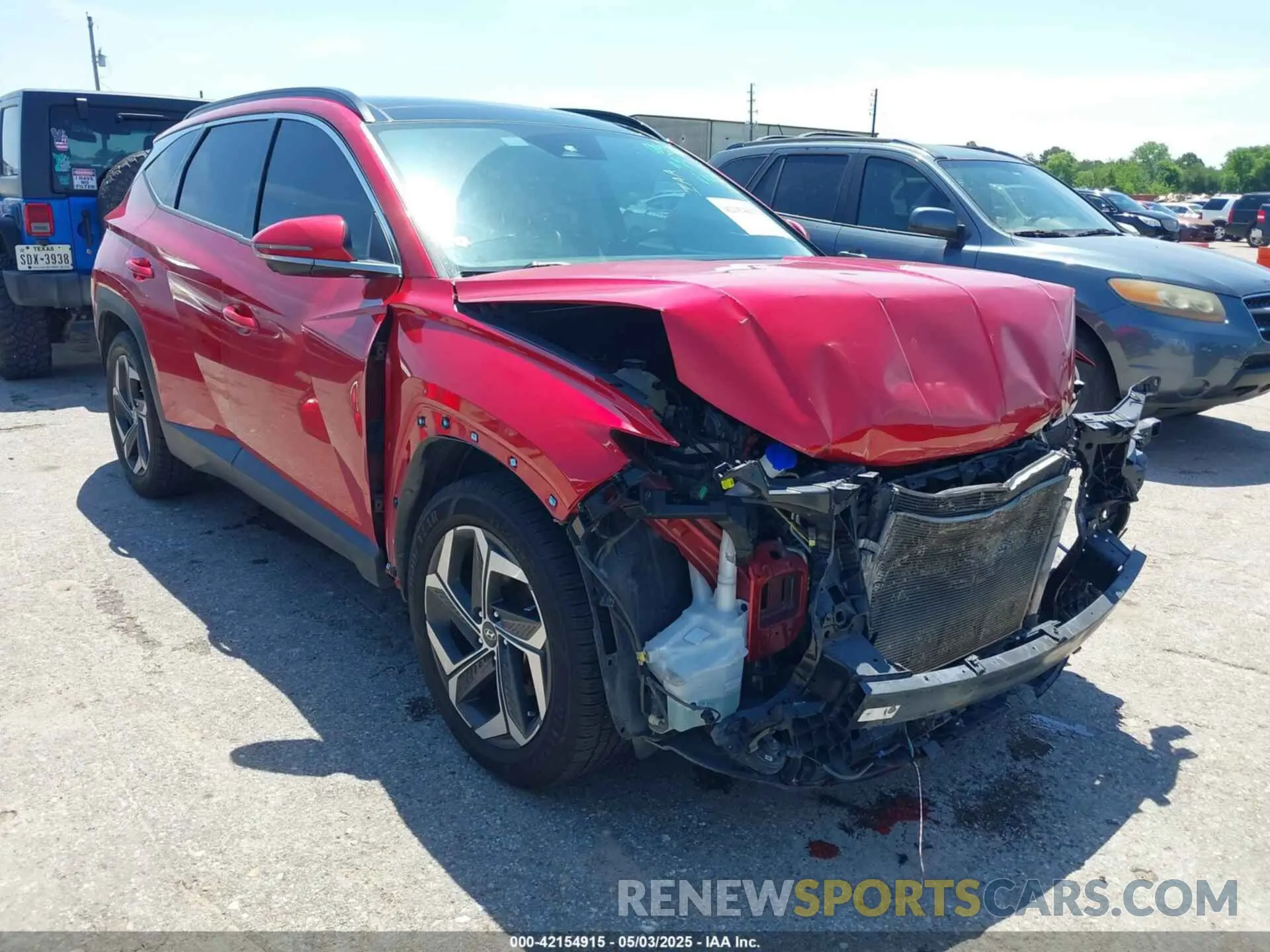 1 Photograph of a damaged car 5NMJE3AE2NH035339 HYUNDAI TUCSON 2022