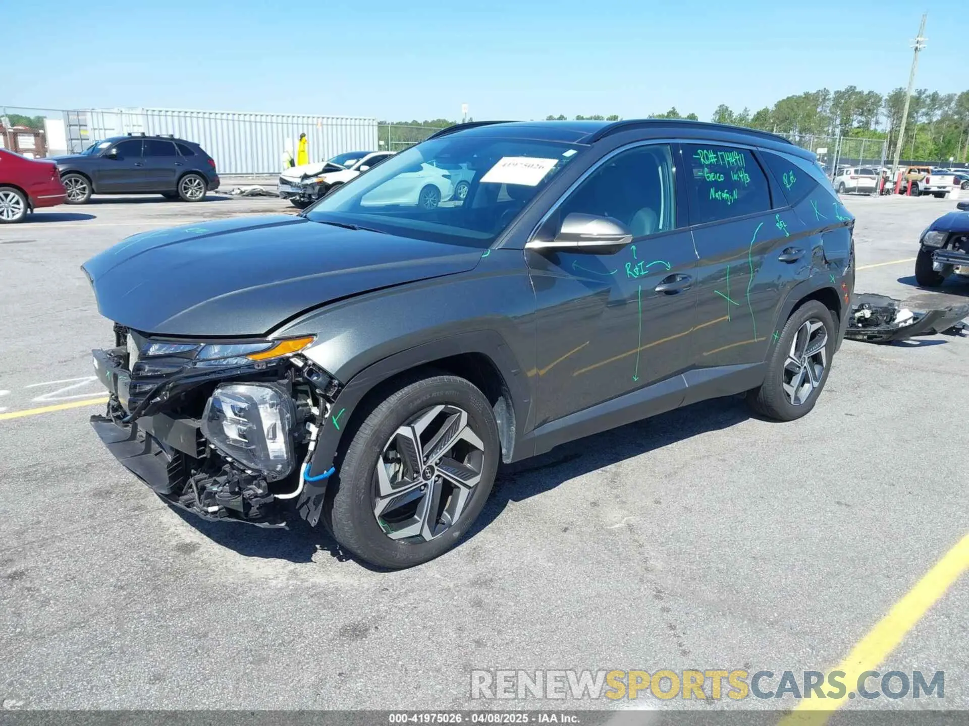 2 Photograph of a damaged car 5NMJE3AE5NH140442 HYUNDAI TUCSON 2022