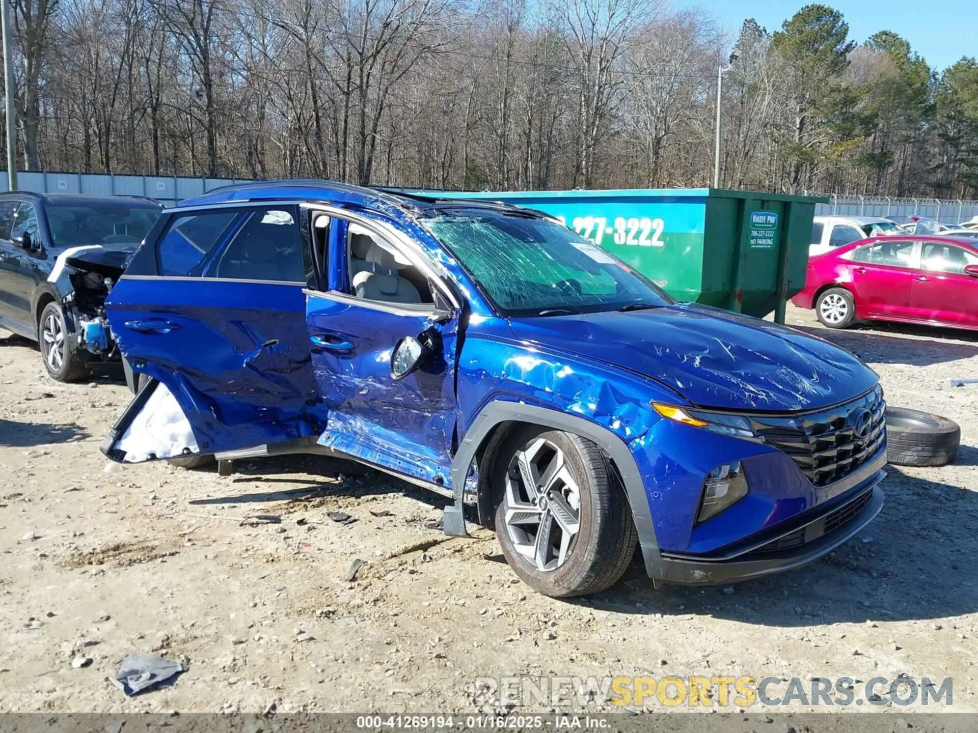 1 Photograph of a damaged car 5NMJE3AE7NH014955 HYUNDAI TUCSON 2022
