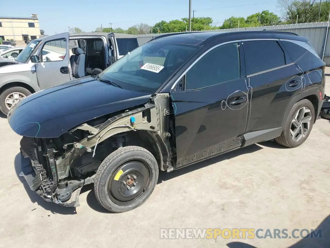 1 Photograph of a damaged car 5NMJE3AE8NH060309 HYUNDAI TUCSON 2022