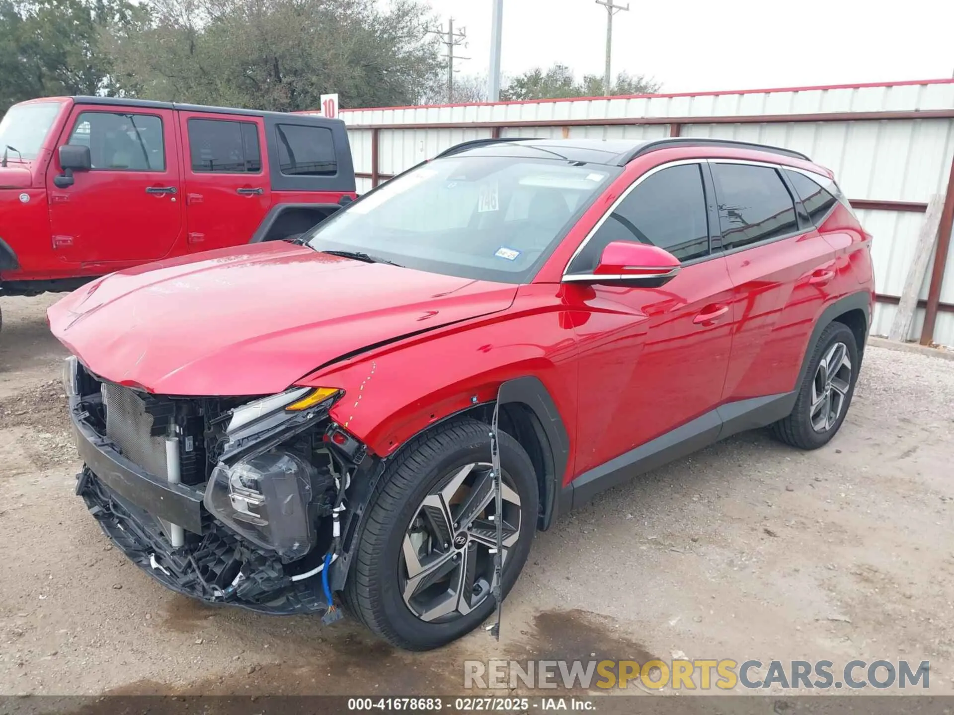 2 Photograph of a damaged car 5NMJE3AE9NH117679 HYUNDAI TUCSON 2022