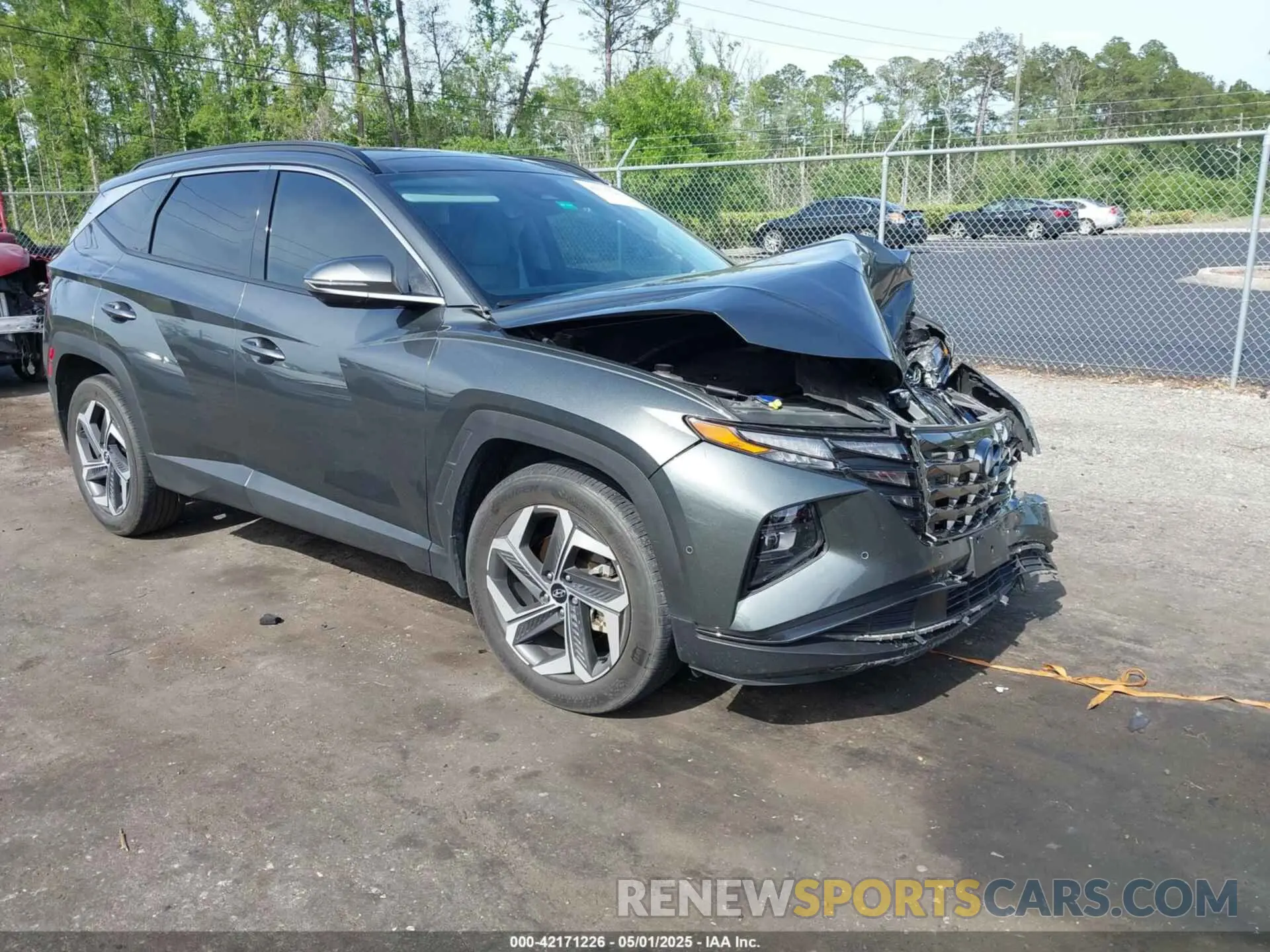 1 Photograph of a damaged car 5NMJE3AE9NH160242 HYUNDAI TUCSON 2022