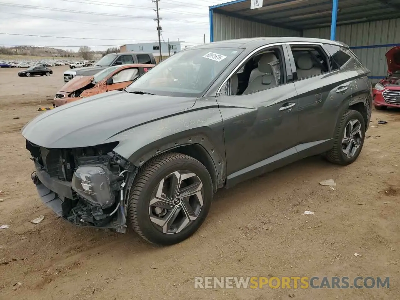 1 Photograph of a damaged car 5NMJECAE2NH042498 HYUNDAI TUCSON 2022
