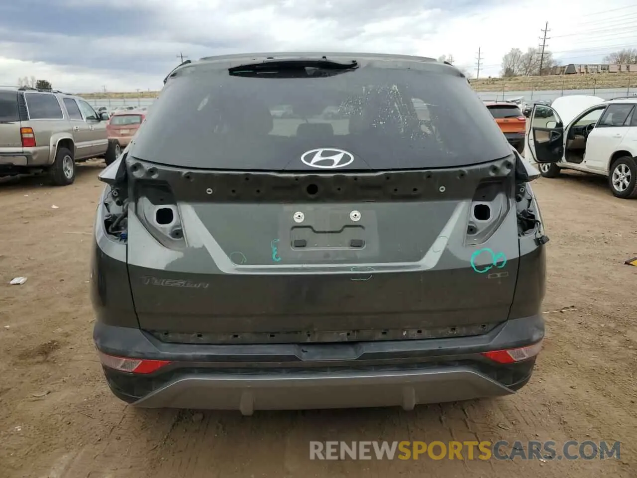 6 Photograph of a damaged car 5NMJECAE2NH042498 HYUNDAI TUCSON 2022