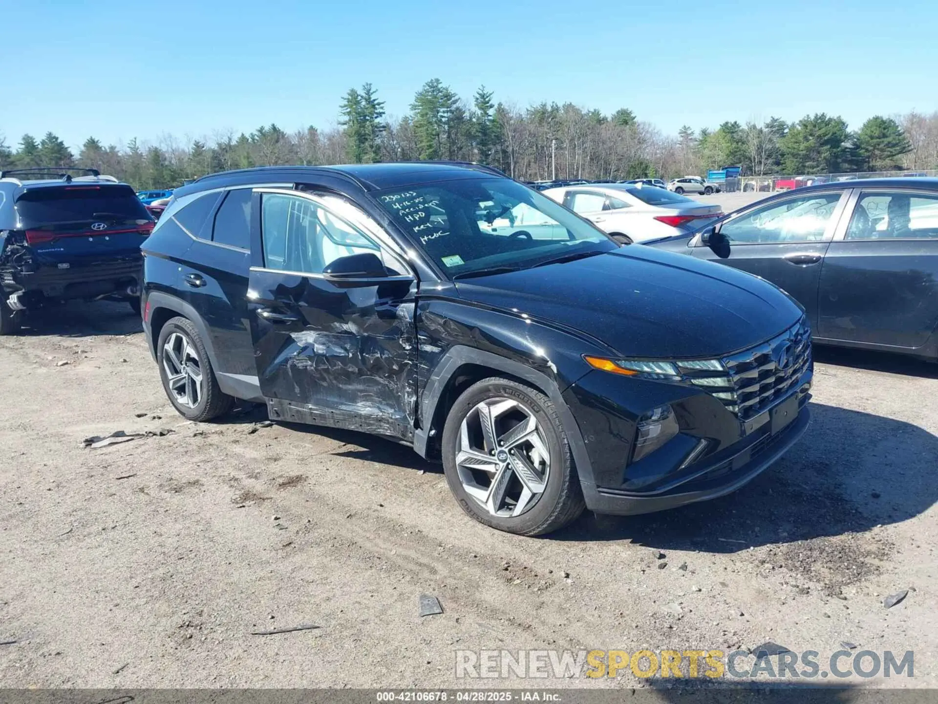 1 Photograph of a damaged car 5NMJECAE3NH143162 HYUNDAI TUCSON 2022