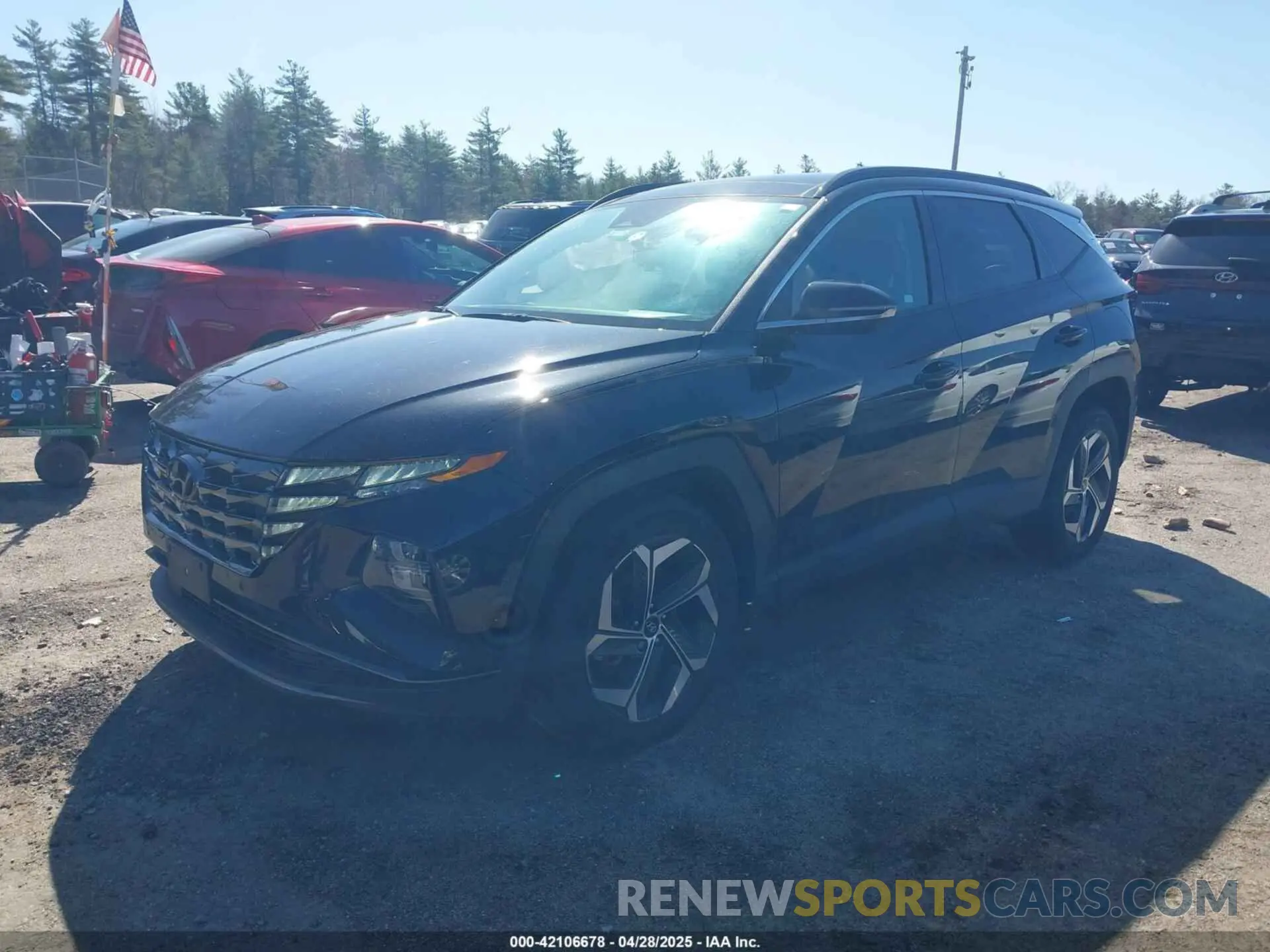 2 Photograph of a damaged car 5NMJECAE3NH143162 HYUNDAI TUCSON 2022