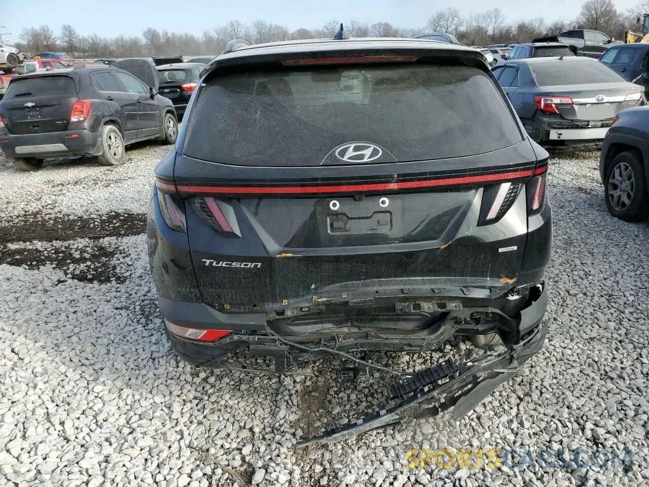 6 Photograph of a damaged car 5NMJECAE4NH139508 HYUNDAI TUCSON 2022