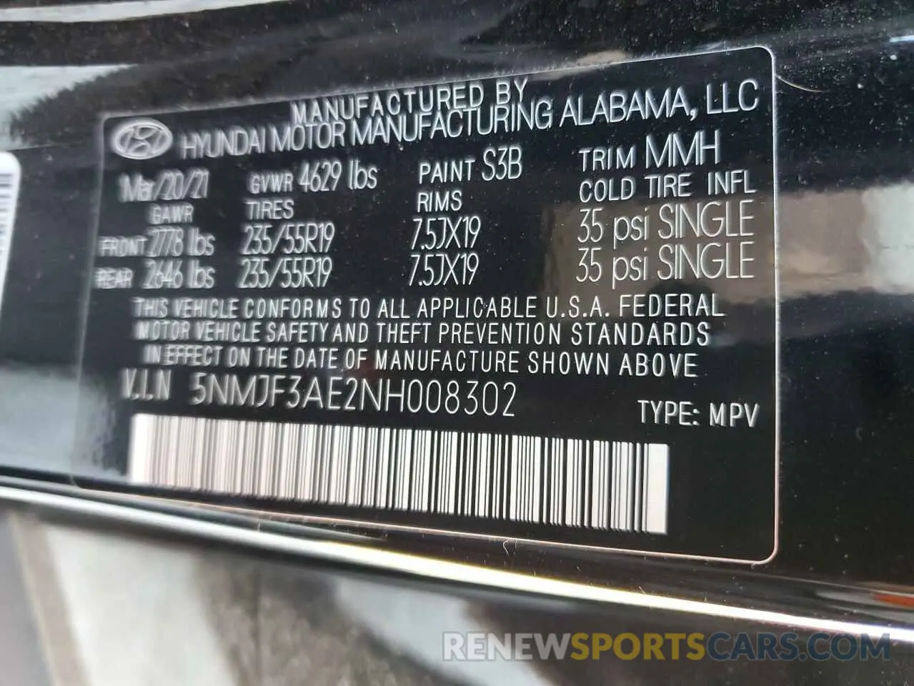 14 Photograph of a damaged car 5NMJF3AE2NH008302 HYUNDAI TUCSON 2022