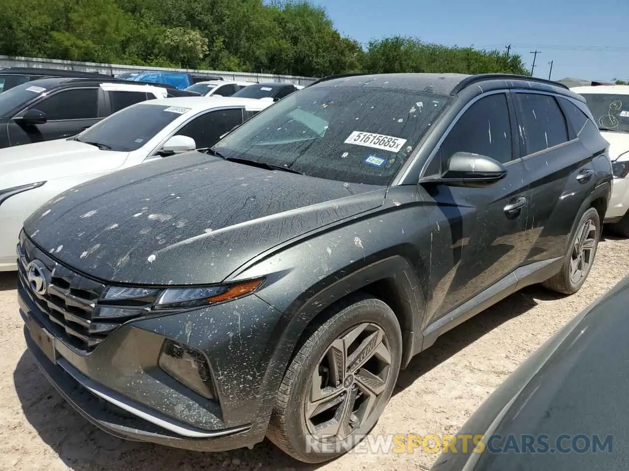 1 Photograph of a damaged car 5NMJF3AE5NH071393 HYUNDAI TUCSON 2022