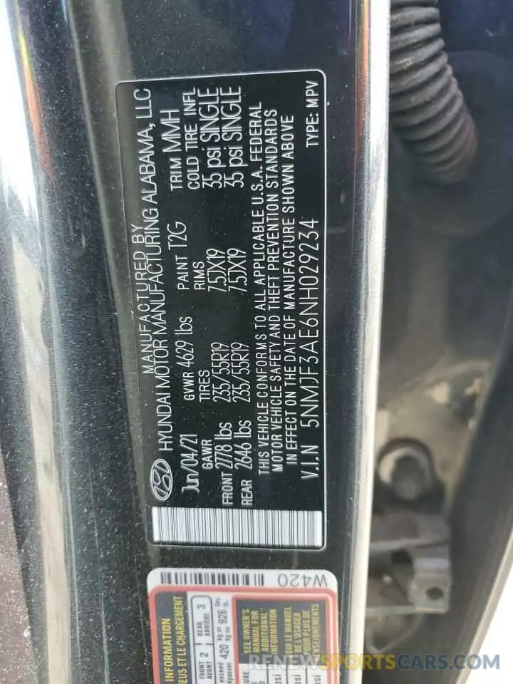 13 Photograph of a damaged car 5NMJF3AE6NH029234 HYUNDAI TUCSON 2022